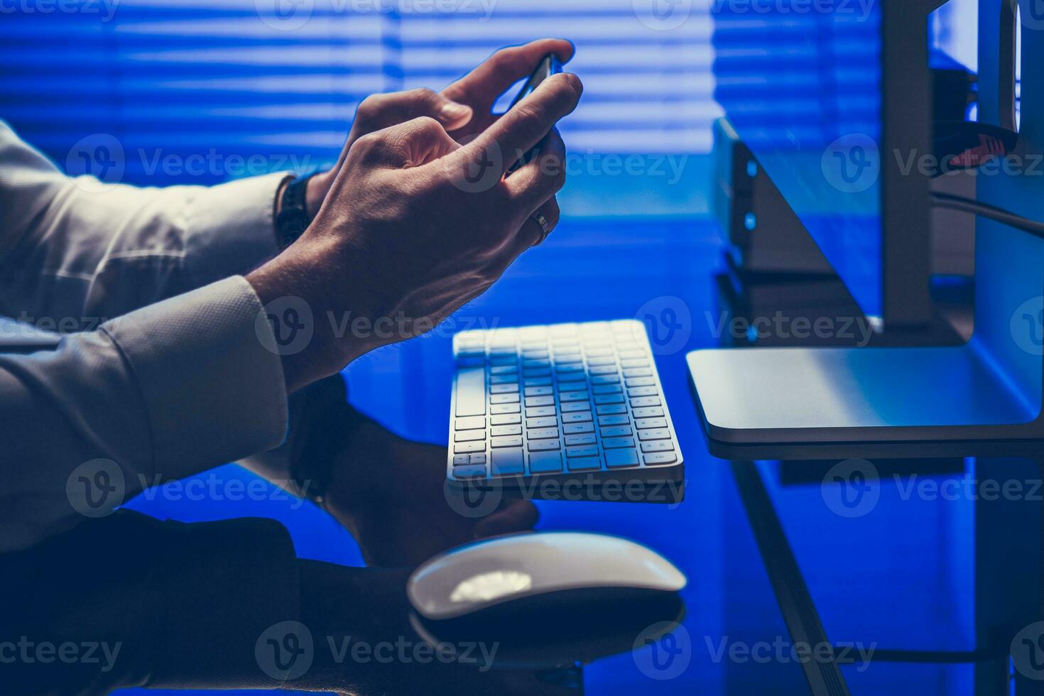 Office Worker Desk and Workspace photo