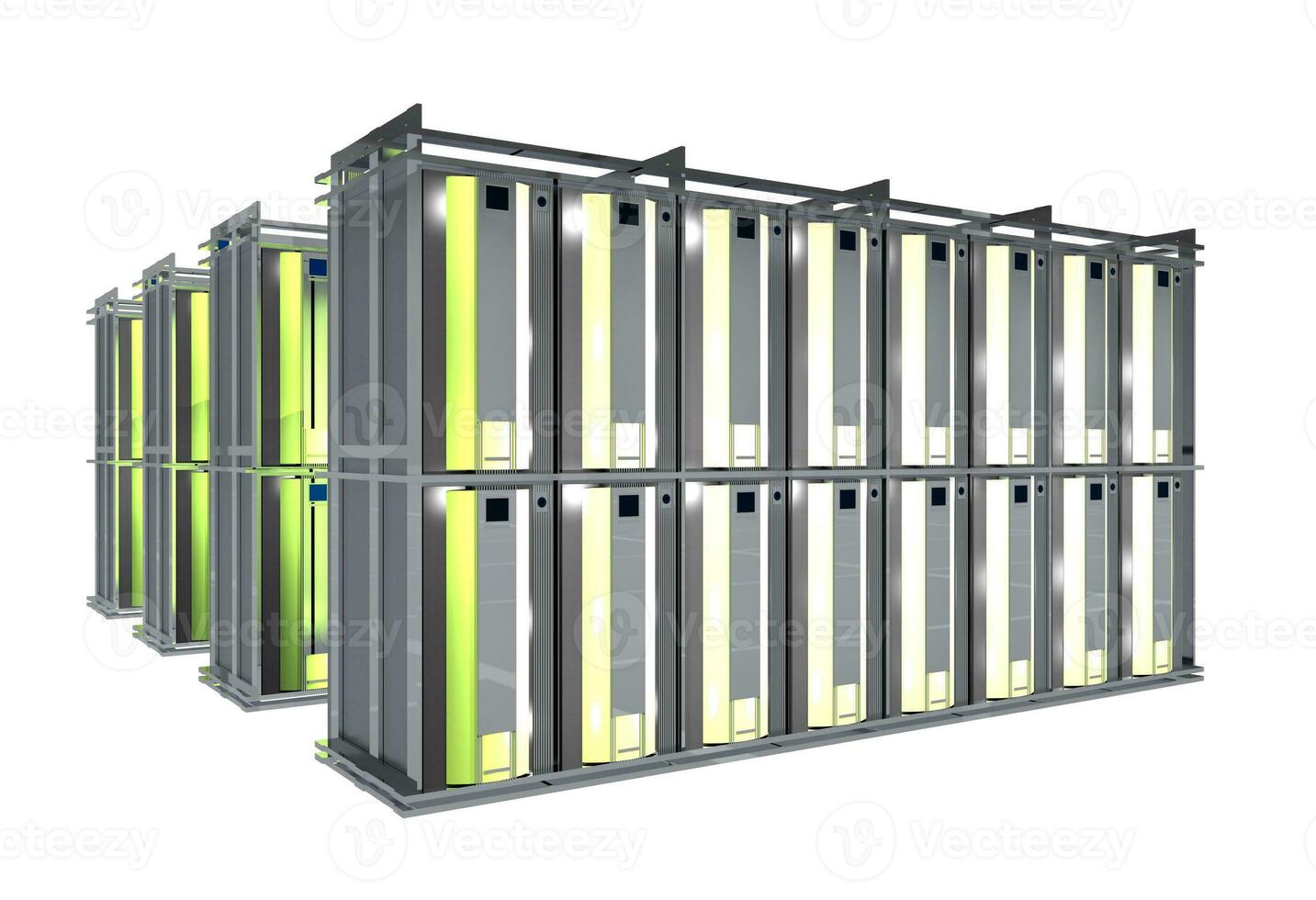 Computer server on white background photo
