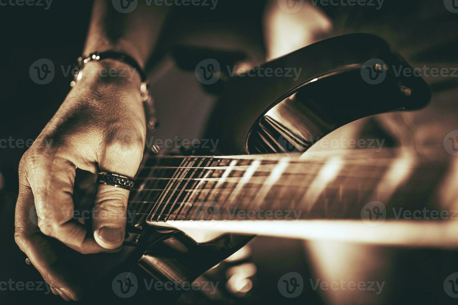 rockero guitarra jugador foto