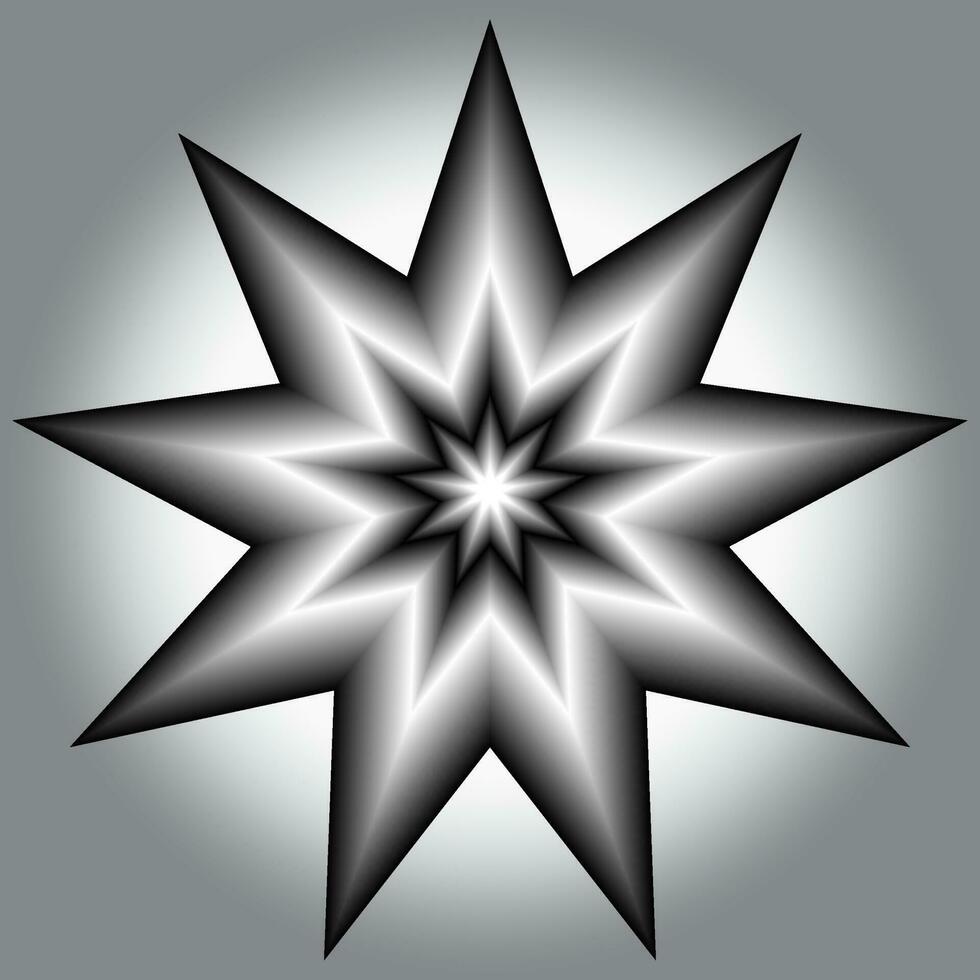 black and white star icons vector