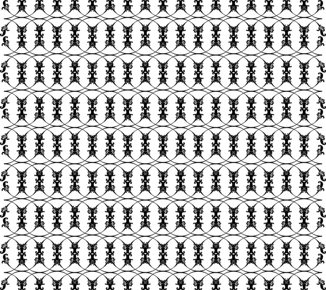 seamless pattern with shapes in black white vector