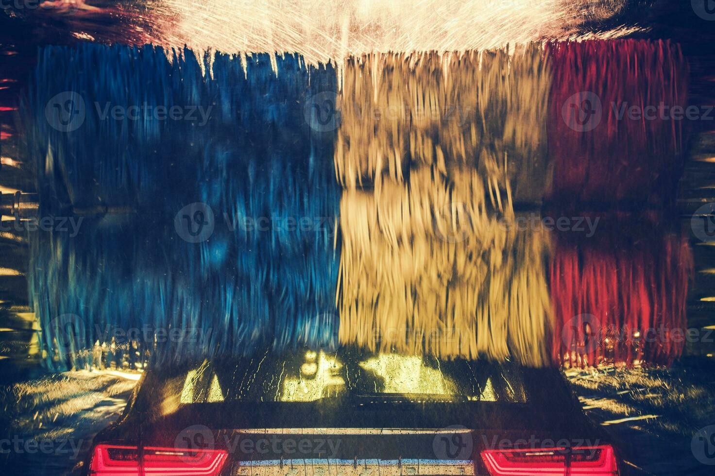 Colorful Car Wash in Action photo