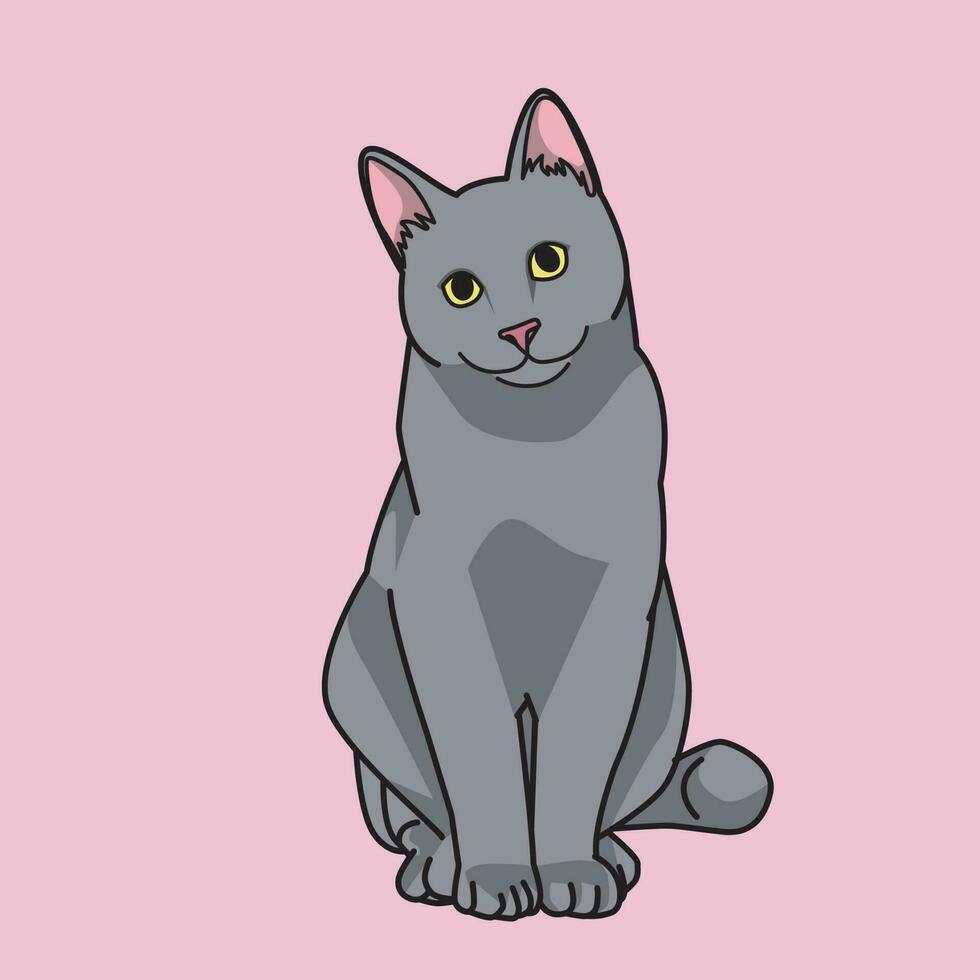 ilustración vector gráfico de gato