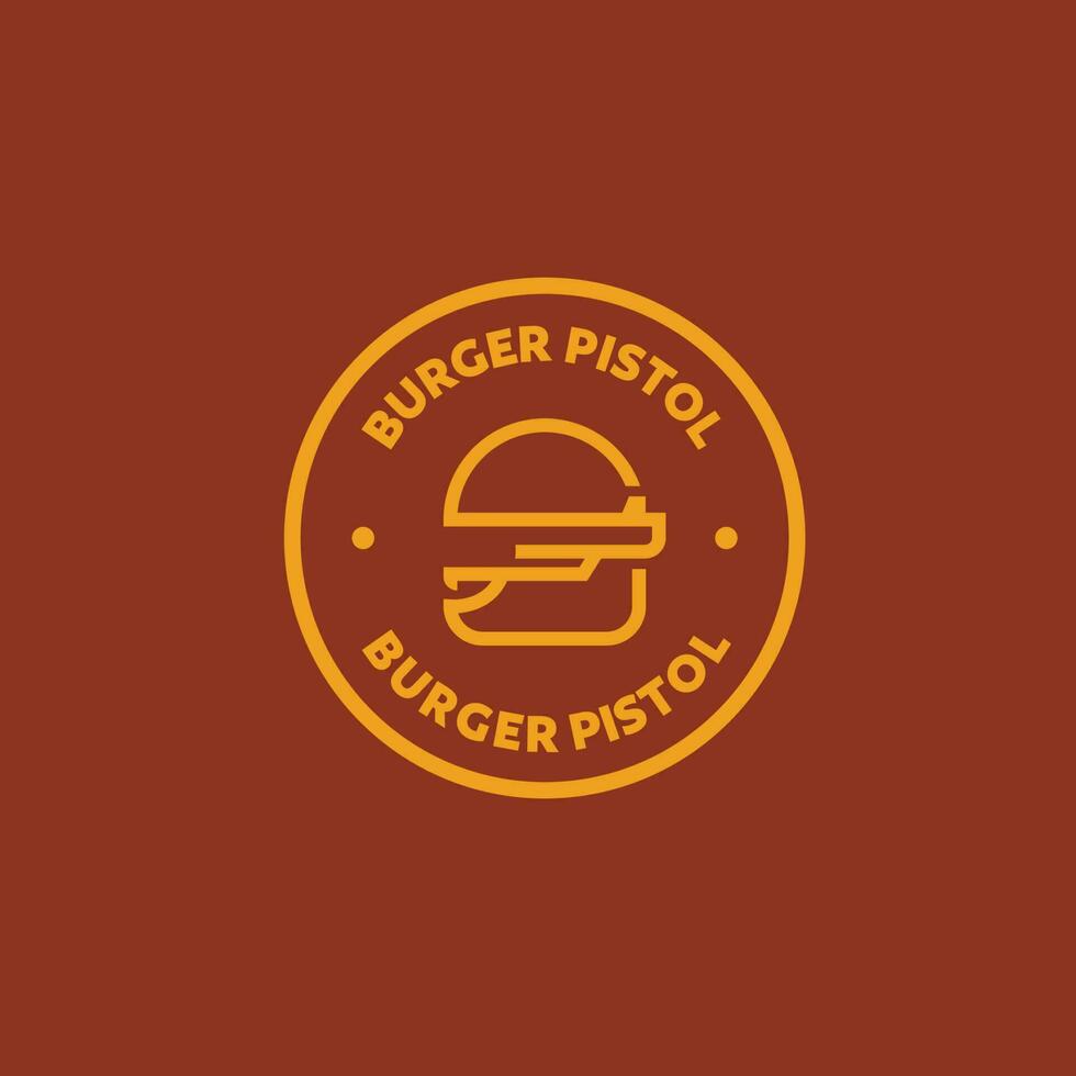 Burger Guns logo vector