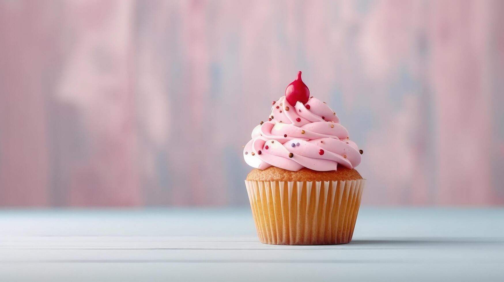 Delicious cupcake. Illustration photo