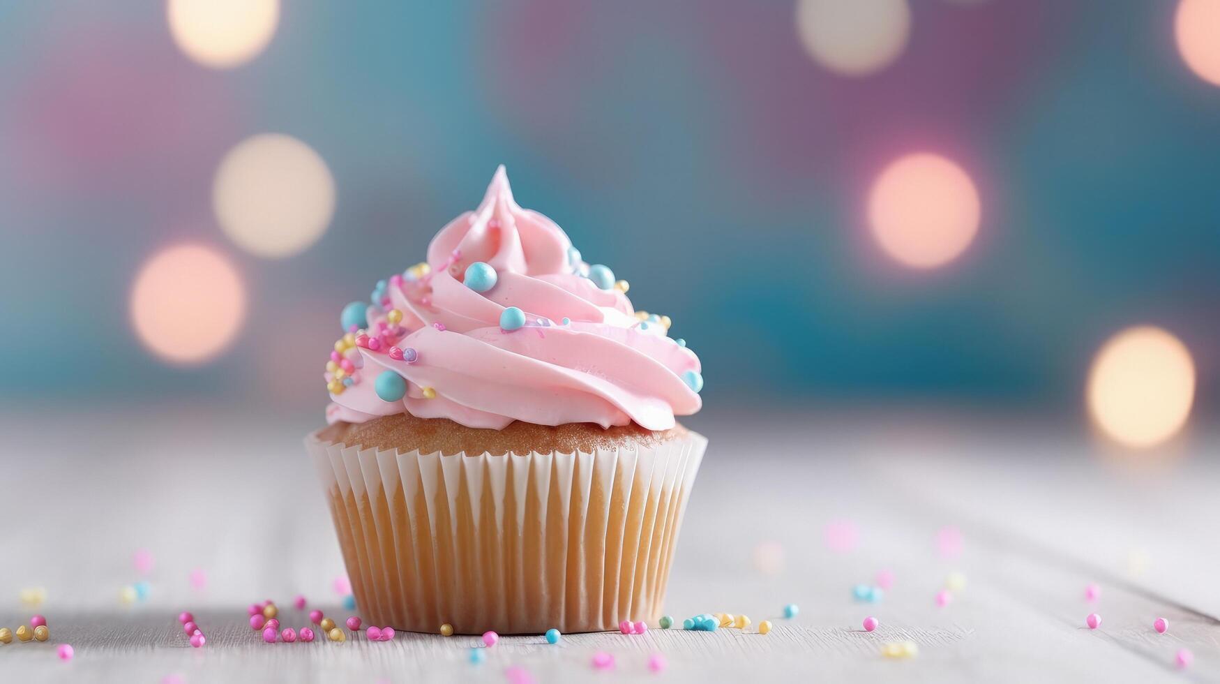 Delicious cupcake. Illustration photo