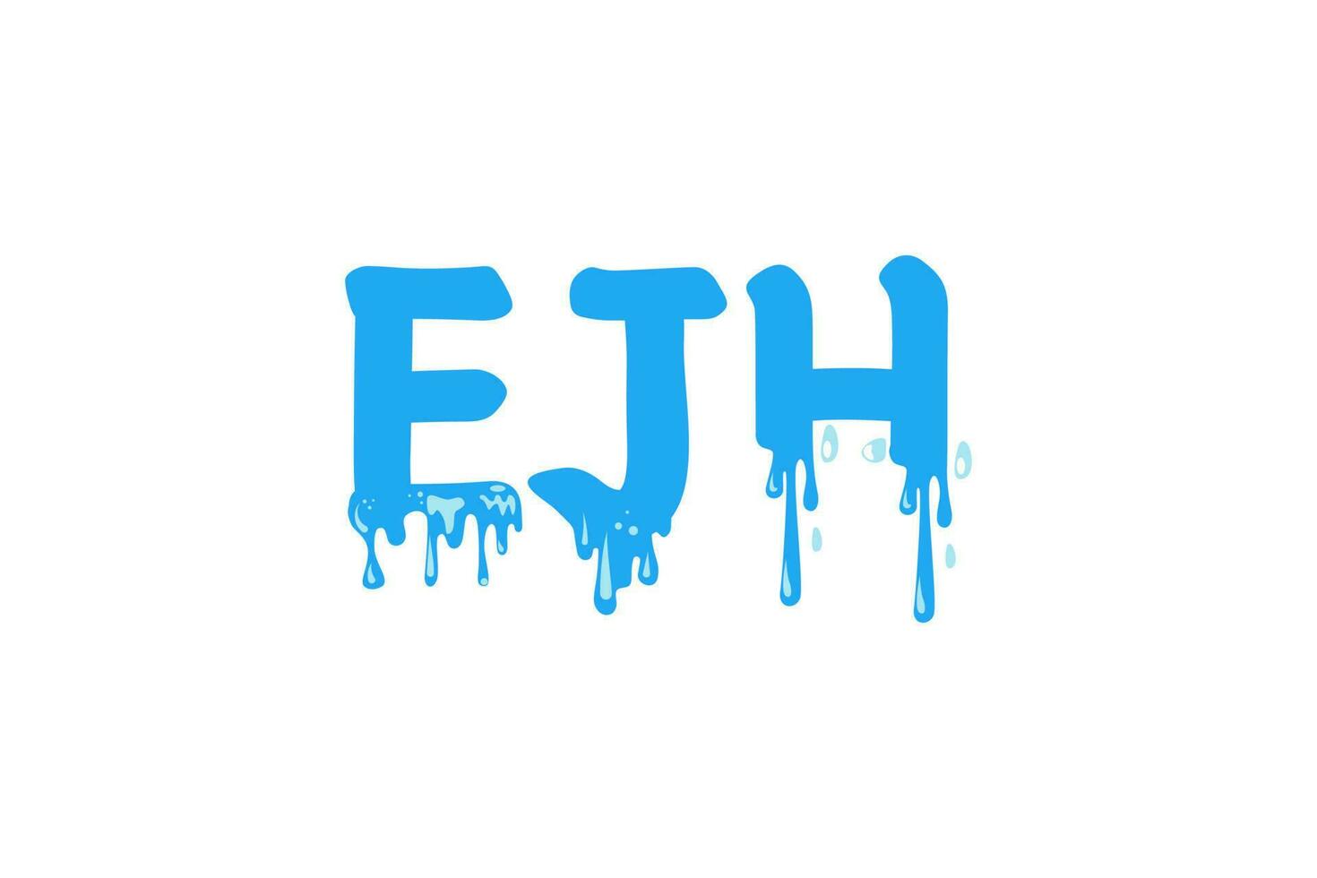 EJH ice melts logo design template element vector