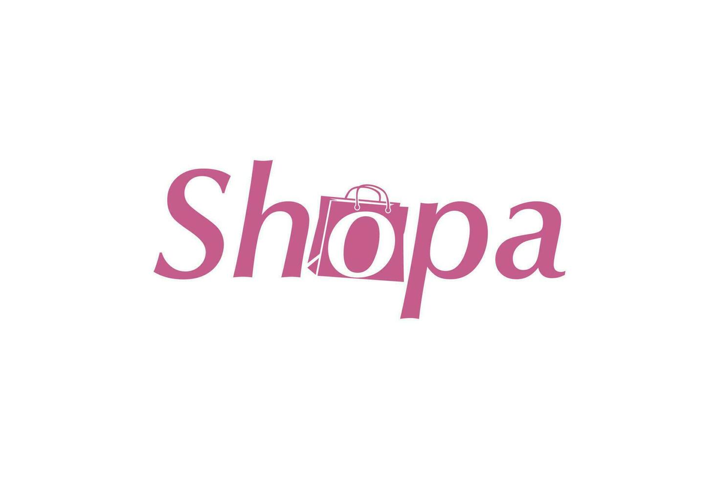 Shopa shopping bags logo design template element vector suistable for business e-commerce