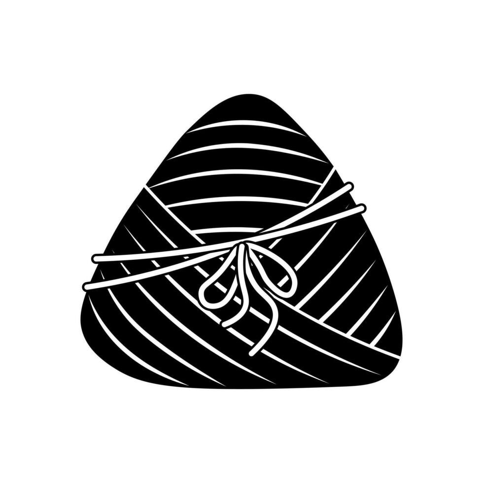 Glyph zongzi wrapped in leaf 24530046 Vector Art at Vecteezy