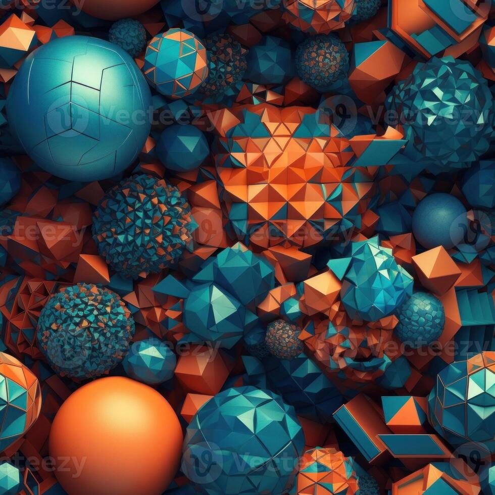Colorful seamless geometric pattern created with technology photo