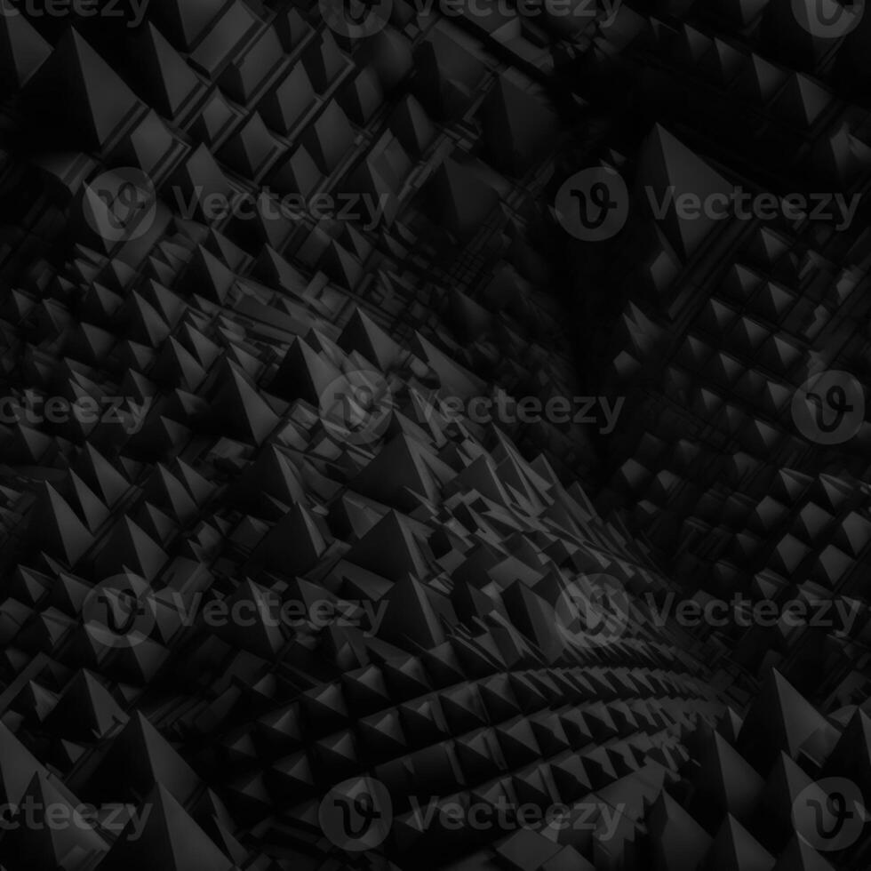 Dark black Geometric grid background created with technology photo