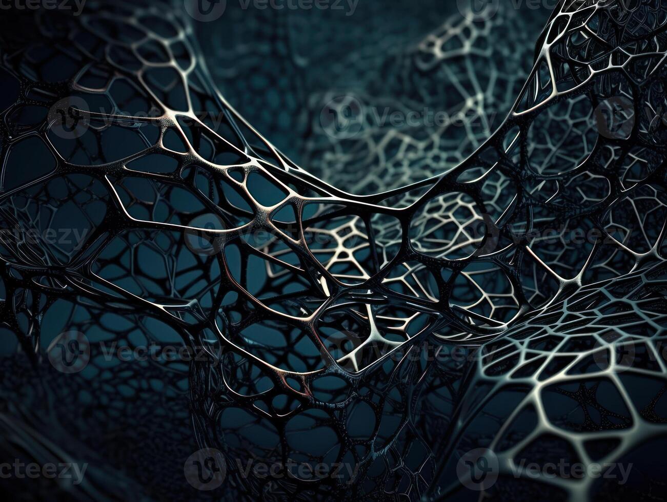 Dark black abstract background An abstract image featuring organic shapes and lines that intersect and overlap created with technology. photo