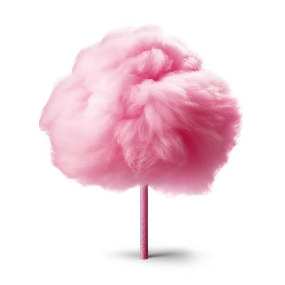Pink cotton candy isolated. Illustration photo