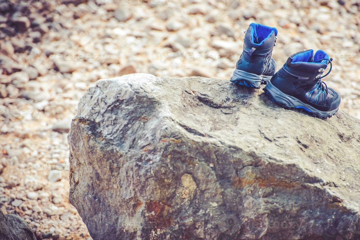 el secado trekking Zapatos foto