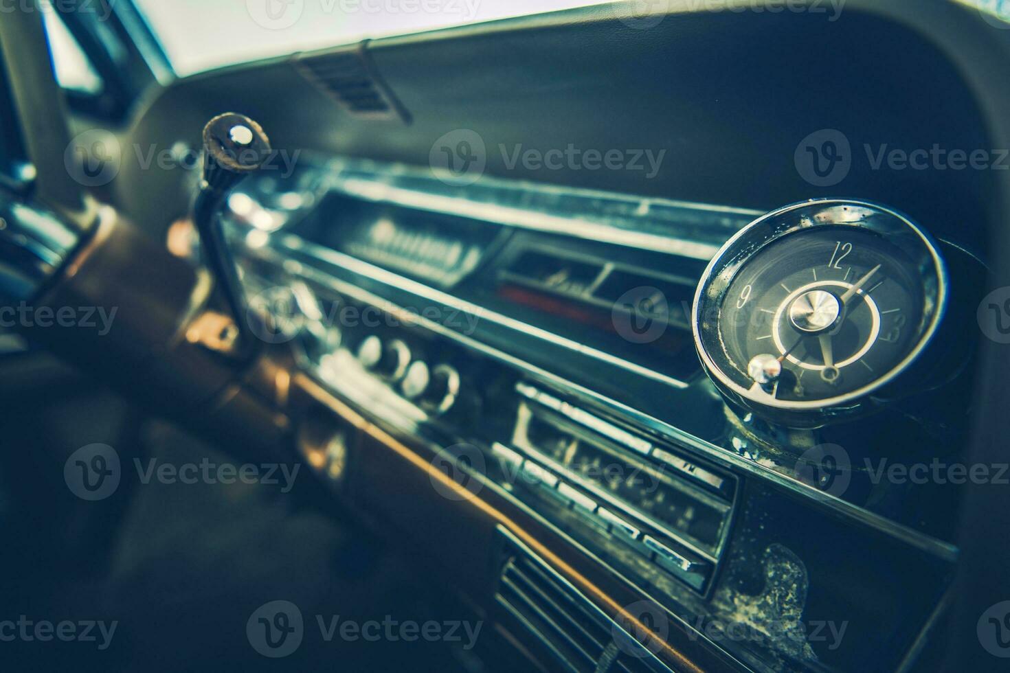 Vintage Car Dashboard Interior photo