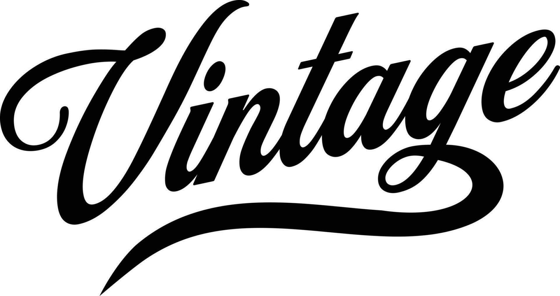 Vintage word hand lettering vector illustration, isolated on white