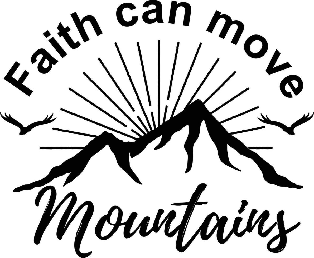 Faith can move Mountains Bible verse vector illustration 24530416