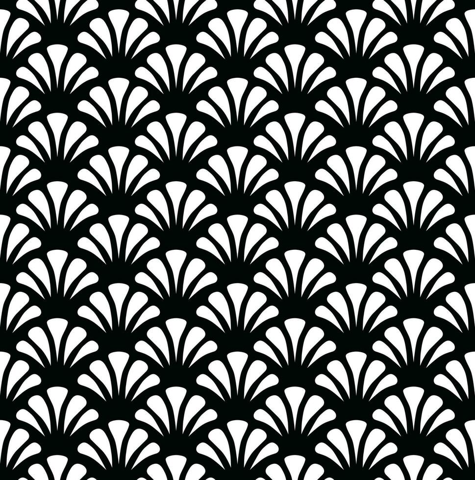 monocromo floral tropical sin costura patrón, negro y blanco vector ilustración