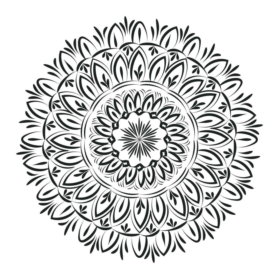 vector resumen mandala modelo. mandala retro mano dibujado para impresión o utilizar como póster, tarjeta, volantes, pegatina o tatuaje