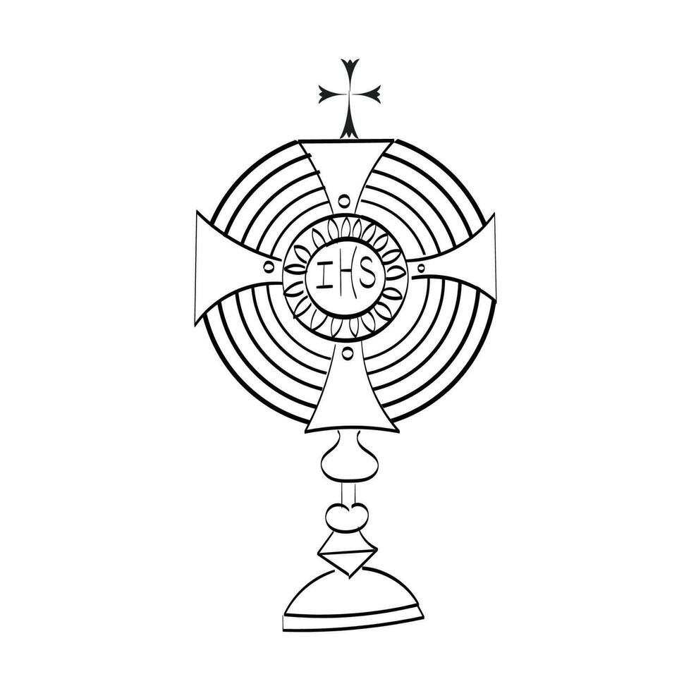 Corpus Christi. Christian Symbol for print or use as poster, card, flyer or T Shirt vector