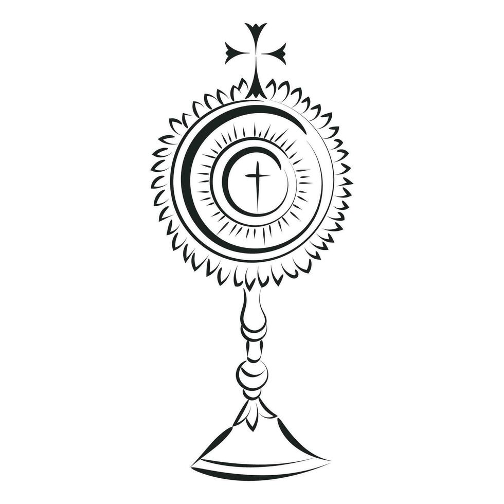 Corpus Christi. Christian Symbol for print or use as poster, card, flyer or T Shirt vector