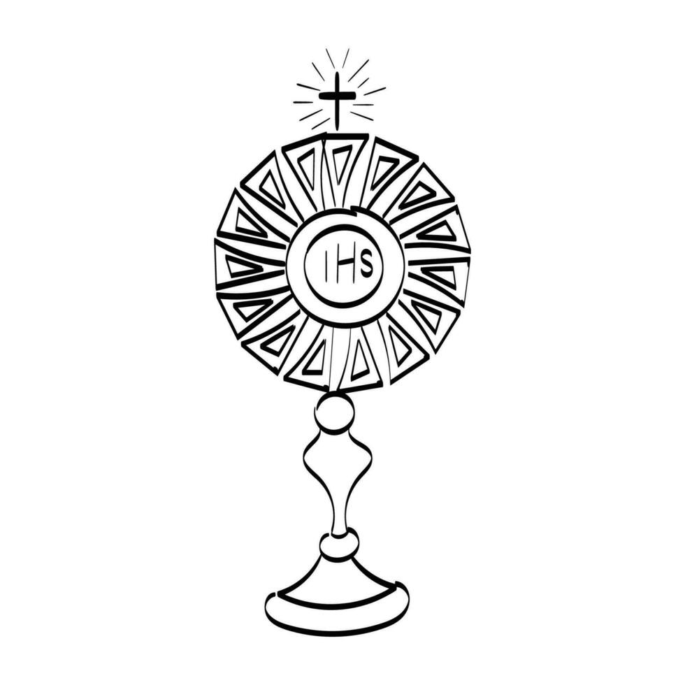 cuerpo cristi. cristiano símbolo para impresión o utilizar como póster, tarjeta, volantes o t camisa vector