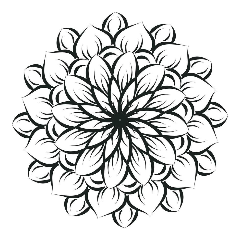 vector resumen mandala modelo. mandala retro mano dibujado para impresión o utilizar como póster, tarjeta, volantes, pegatina o tatuaje