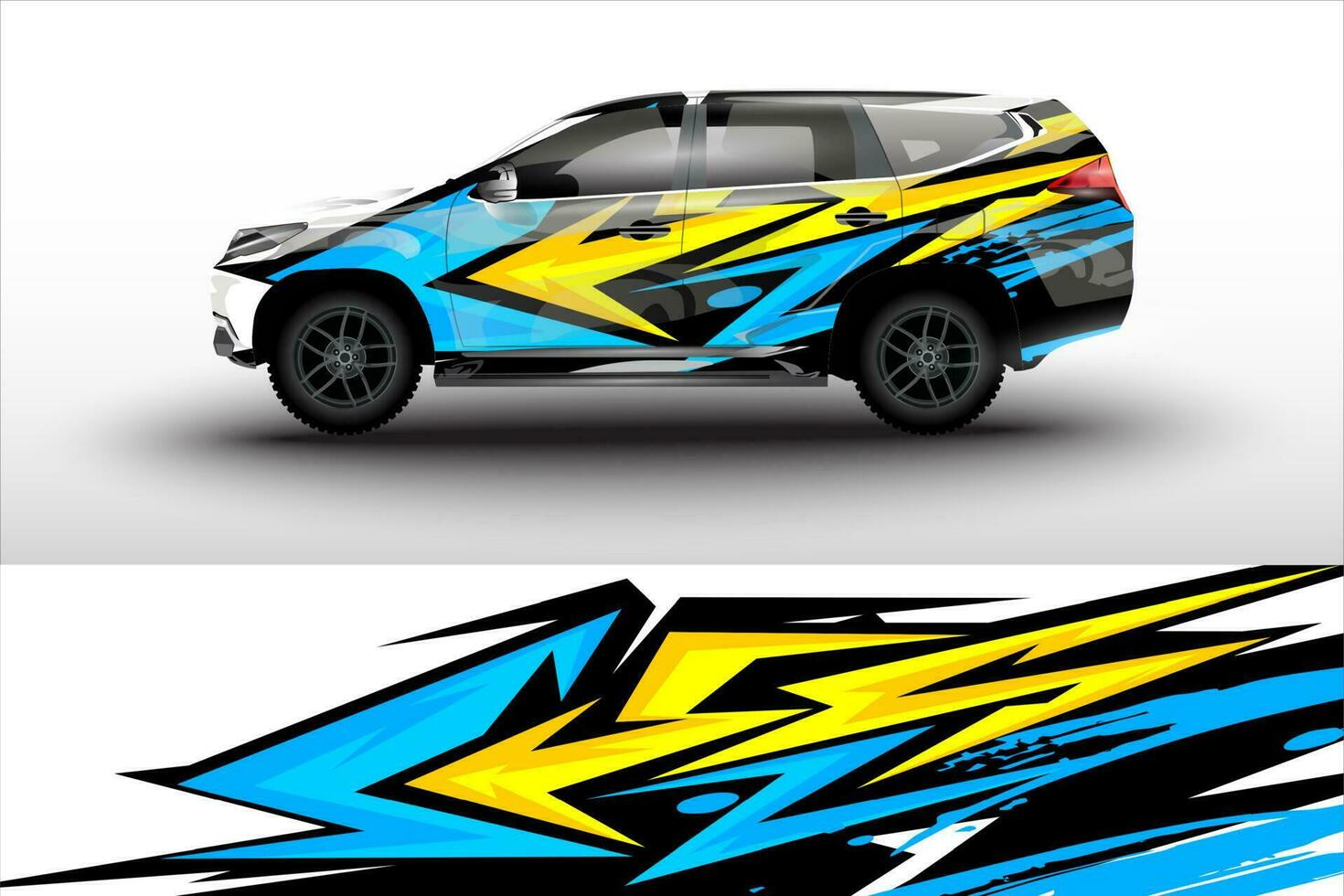 vector racing car sticker wrap livery design