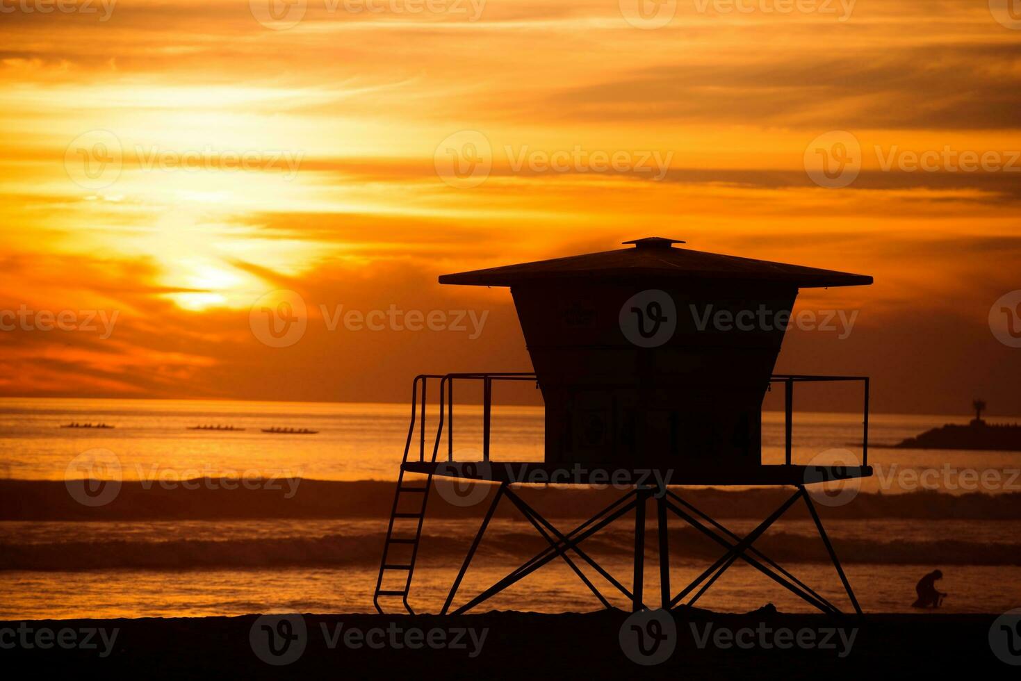 Lifeguard Tower Silhouette photo