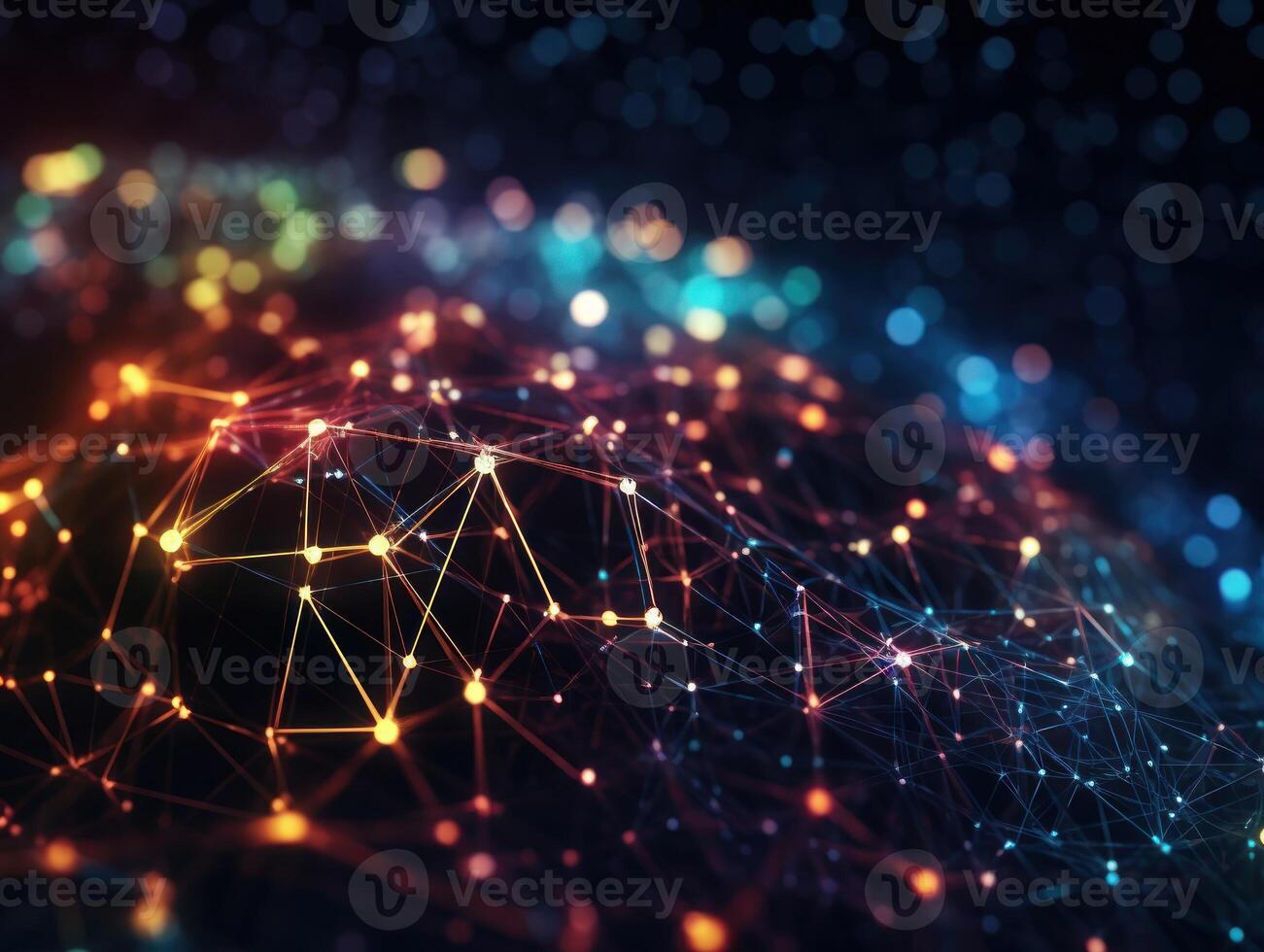 Global connection internet technology Futuristic network lines background Created with technology photo