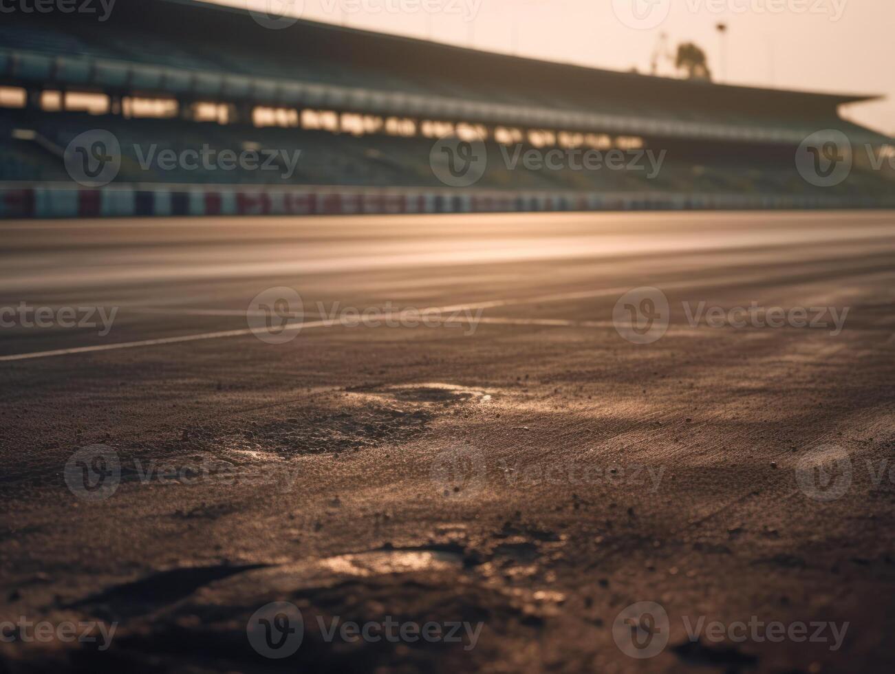 Race track Empty asphalt road concept Driving on an empty road Racing sports concept Created with technology photo