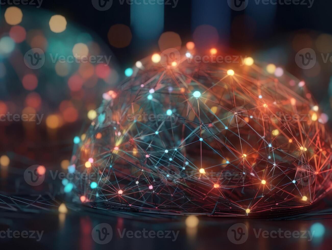 Global connection internet technology Futuristic network lines background Created with technology photo