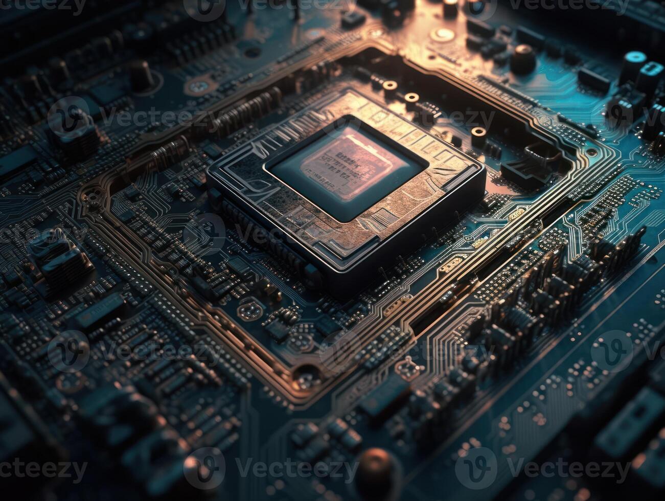 Technology circuit board pattern Motherboard industrial background Created with technology photo