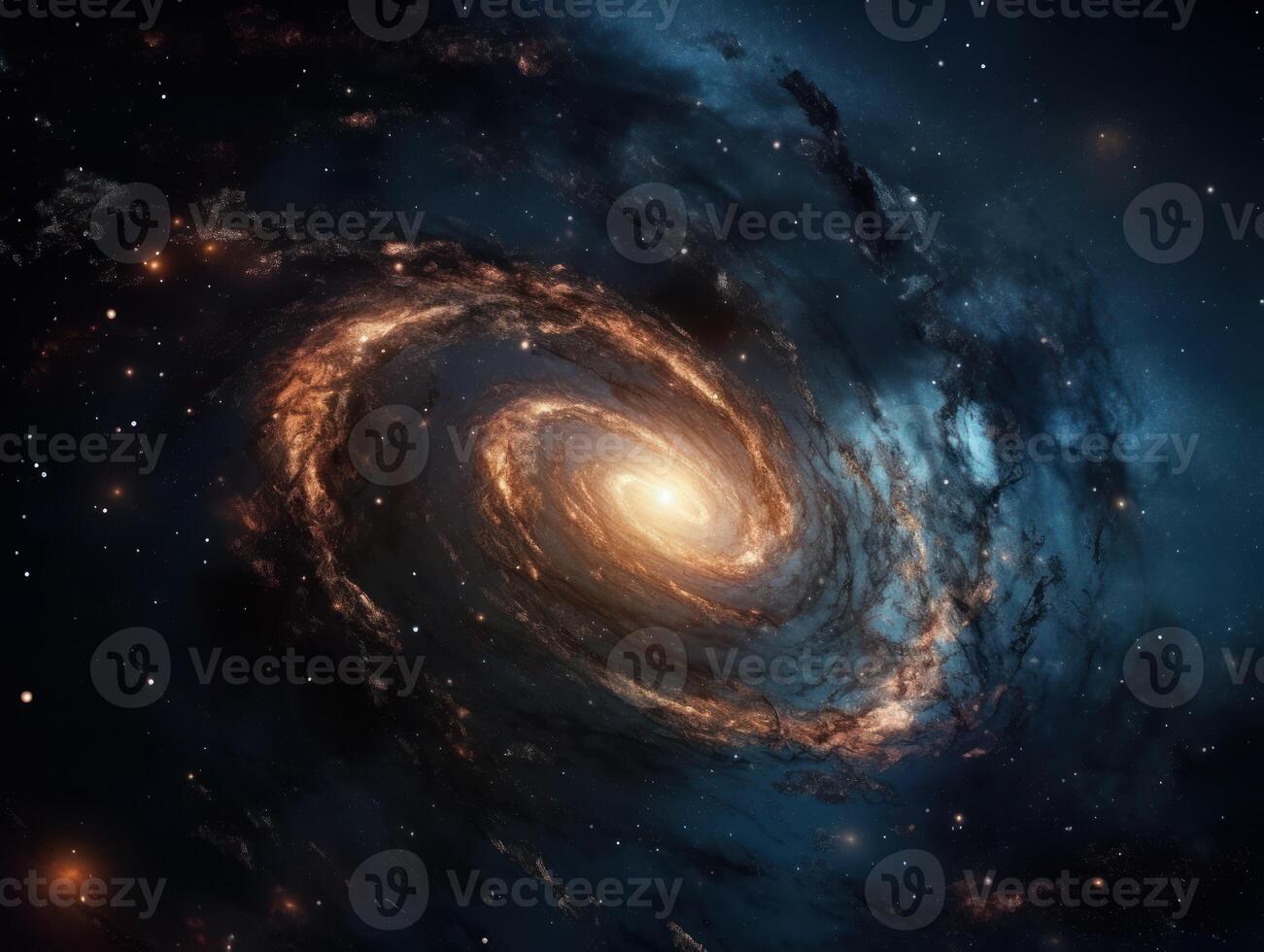 Night sky Universe filled with stars and nebula Galaxy abstract cosmos background. photo