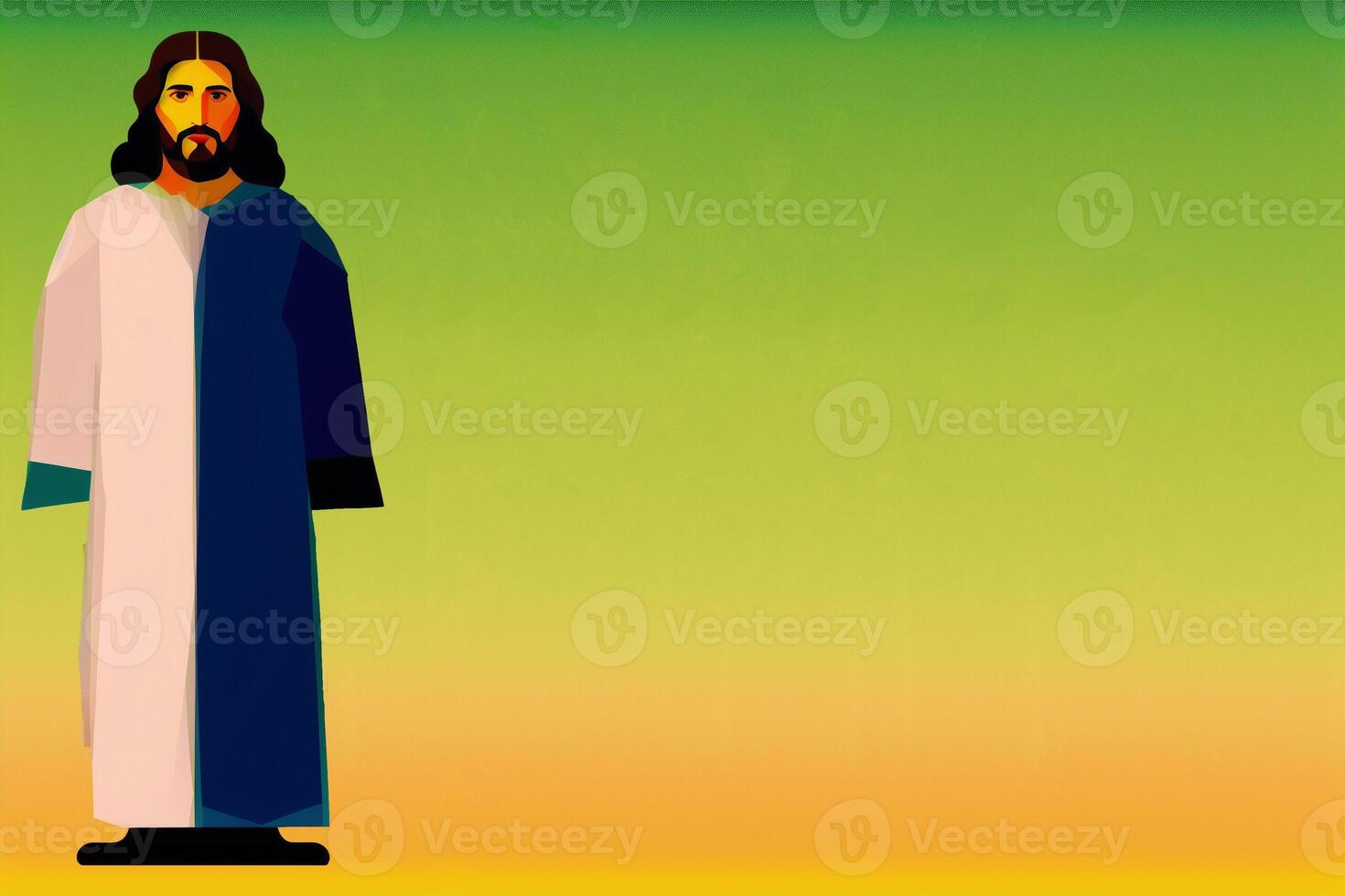 An illustration of Jesus Christ. Journey with Jesus, the Savior. photo
