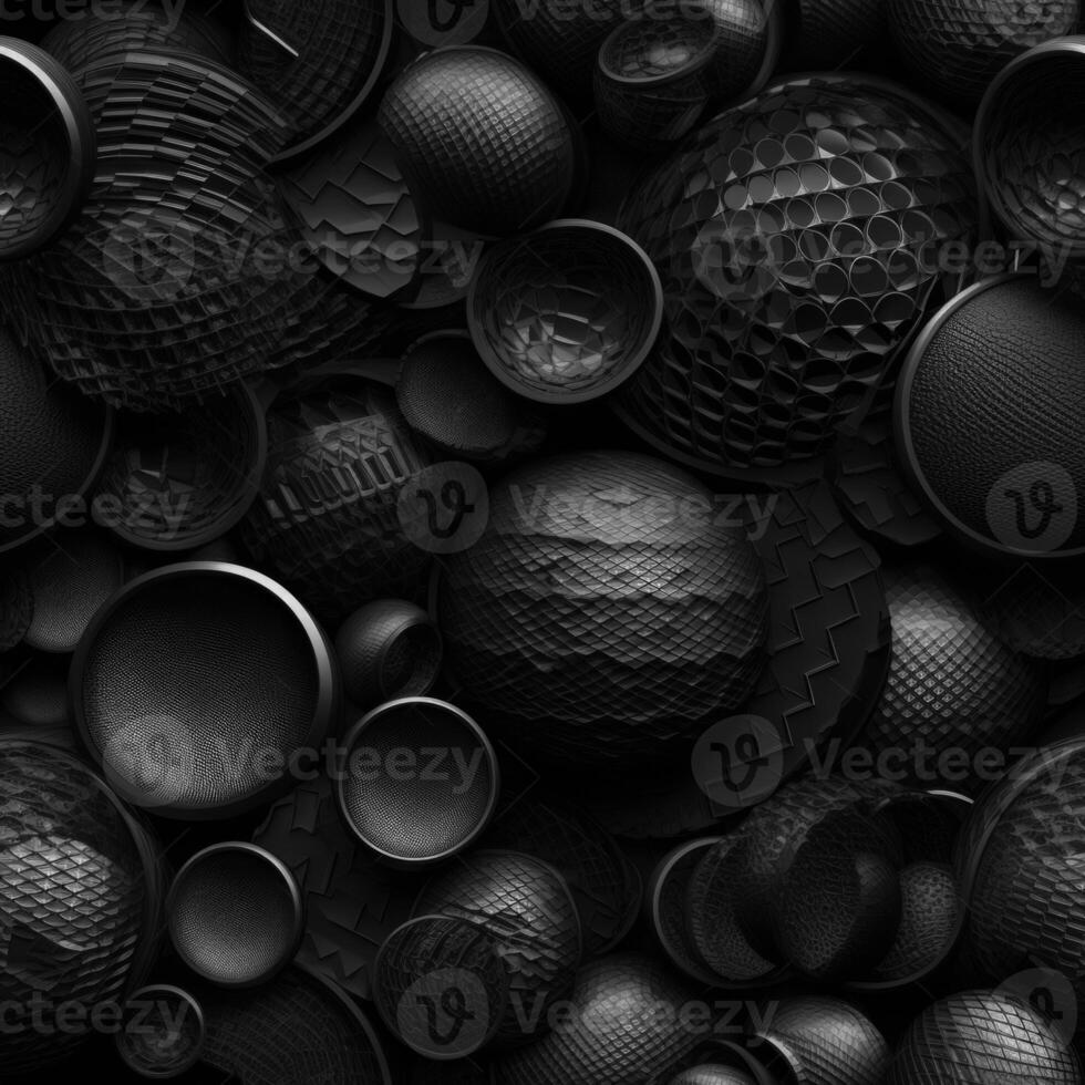 Dark black Geometric grid background created with technology photo