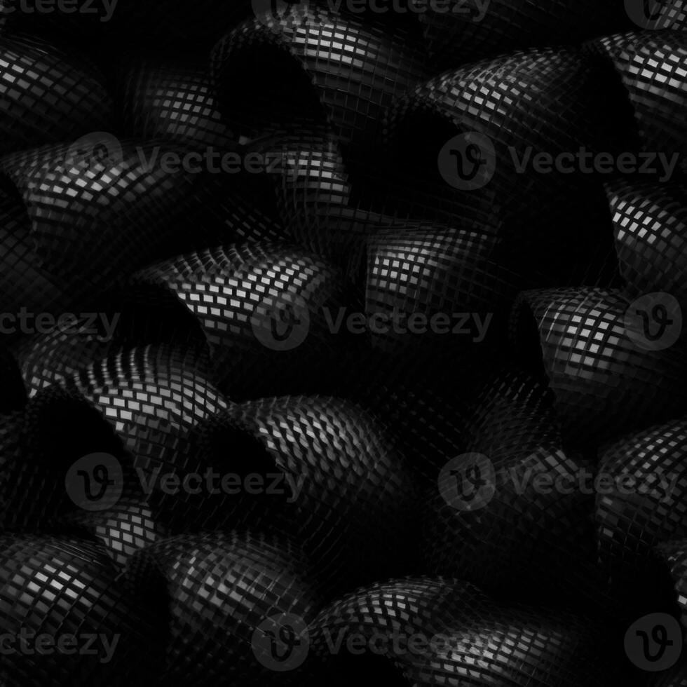 Dark black Geometric grid background created with technology photo