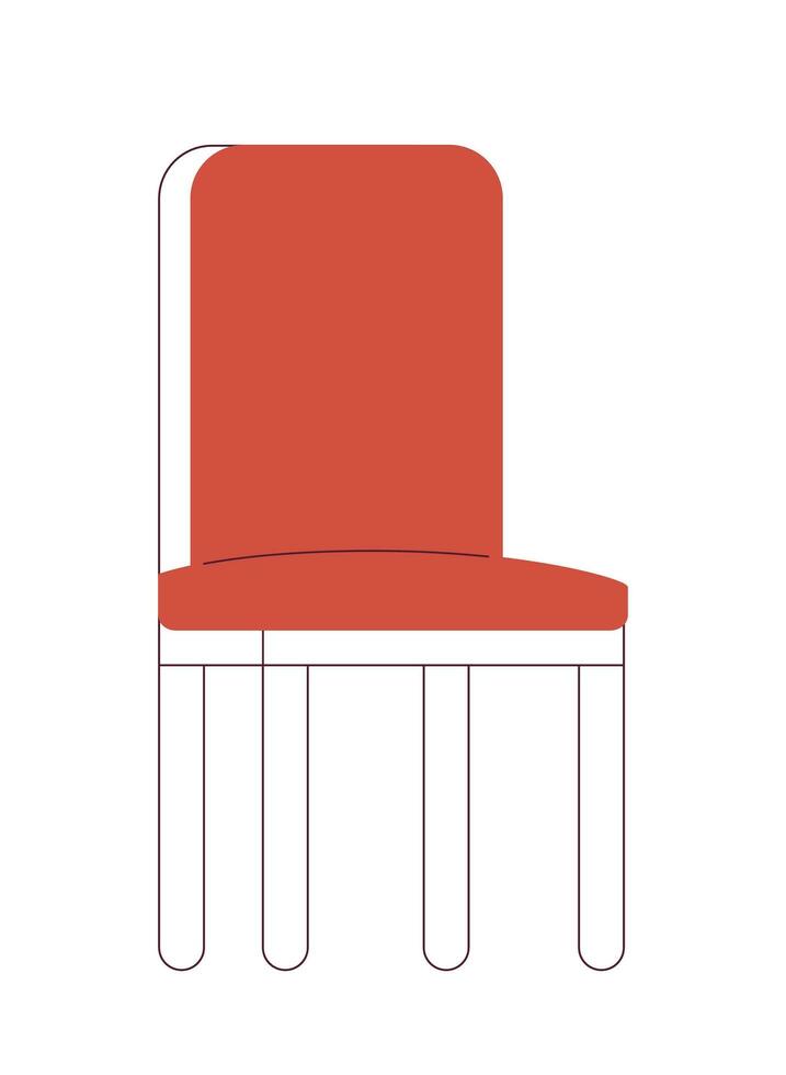 Comfortable chair semi flat colour vector object. Patio seating furniture. Living room sitting. Editable cartoon clip art icon on white background. Simple spot illustration for web graphic design