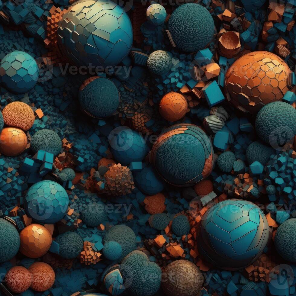 Colorful seamless geometric pattern created with technology photo