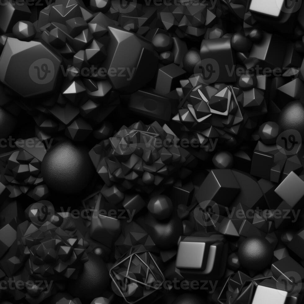 Dark black Geometric grid background created with technology photo