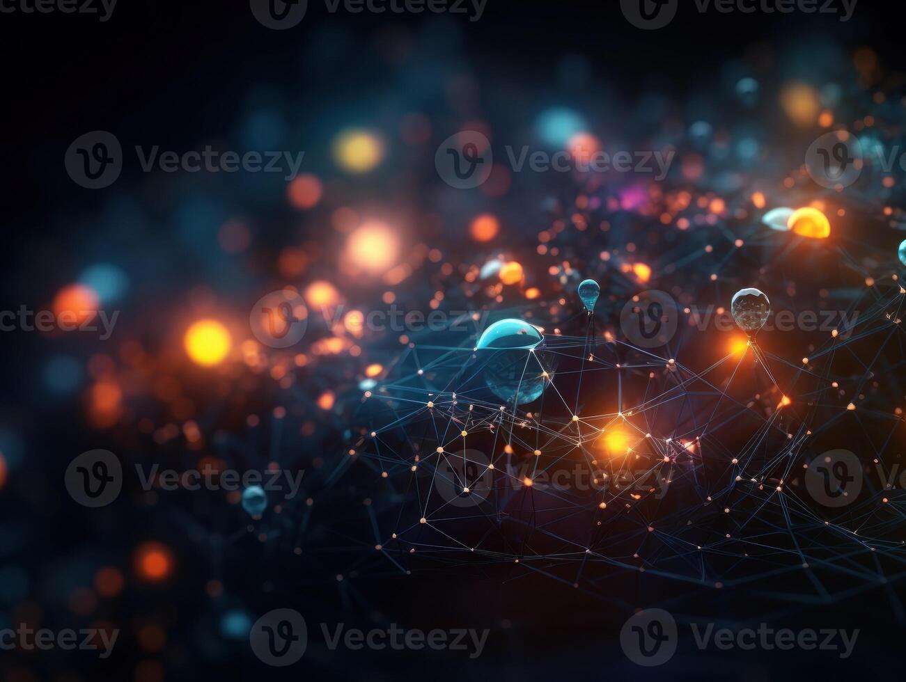 Global connection internet technology Futuristic network lines background Created with technology photo