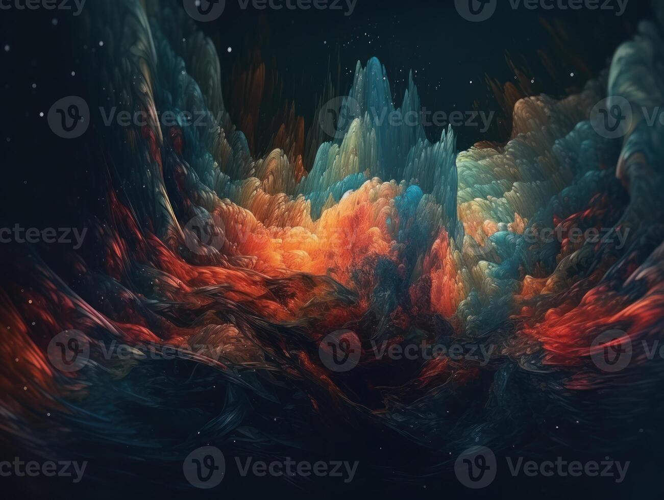 Abstract fractal. Fractal art background for creative design. Decoration for wallpaper, desktop, poster, cover booklet. Created with technology photo