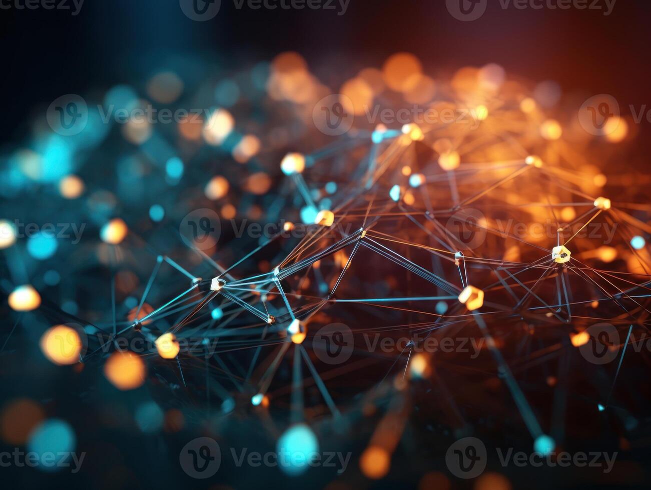 Global connection internet technology Futuristic network lines background Created with technology photo