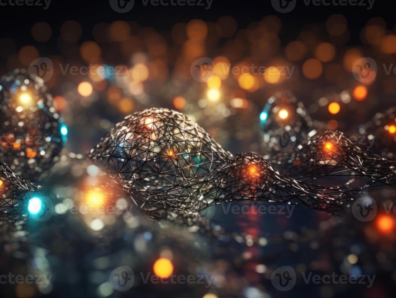 Global connection internet technology Futuristic network lines background Created with technology photo