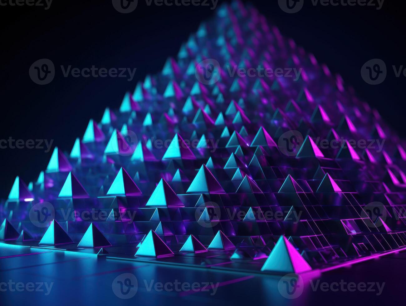 Futuristic abstract triangle geometric background created with technology photo