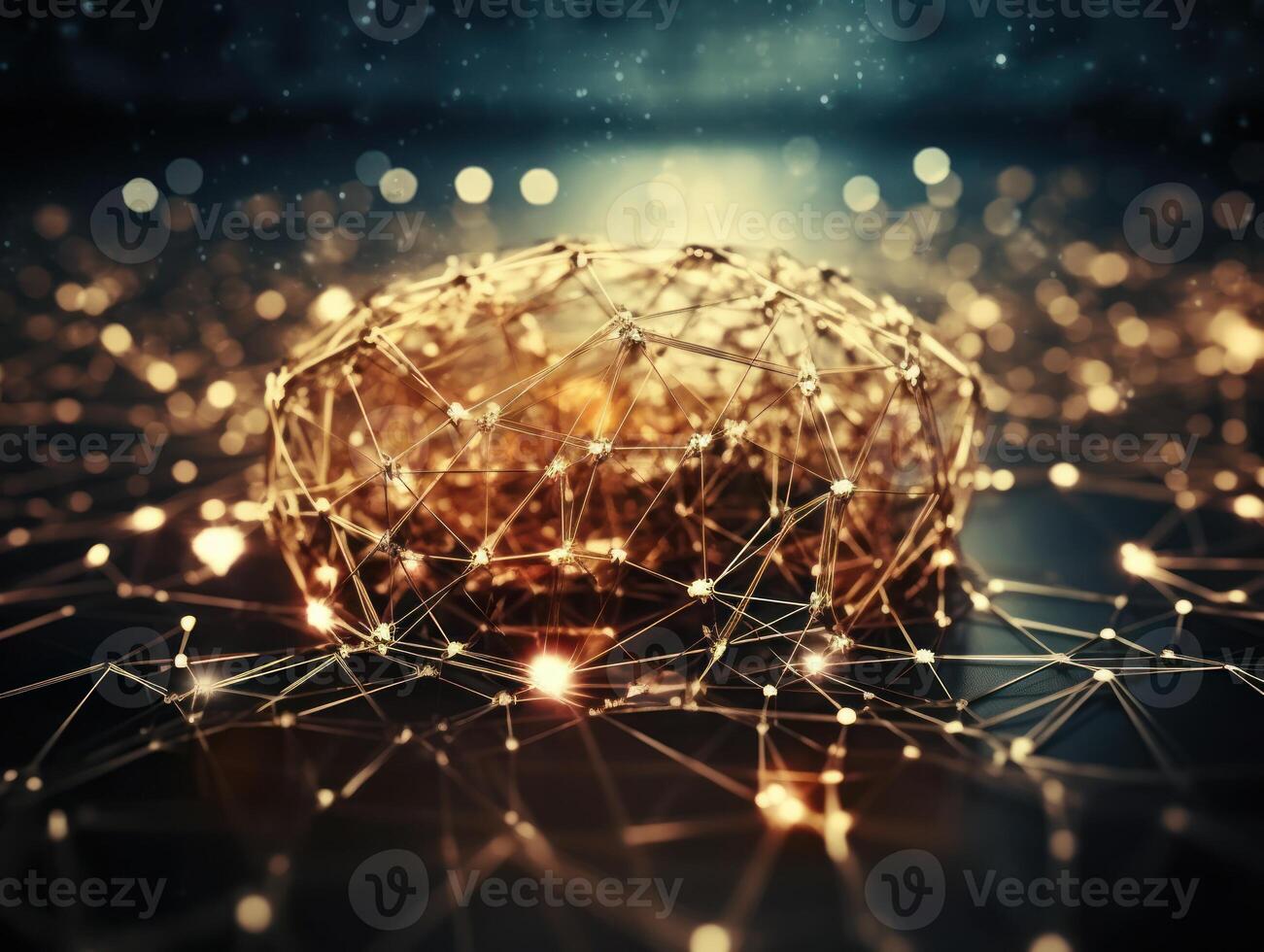 Global connection internet technology Futuristic network lines background Created with technology photo