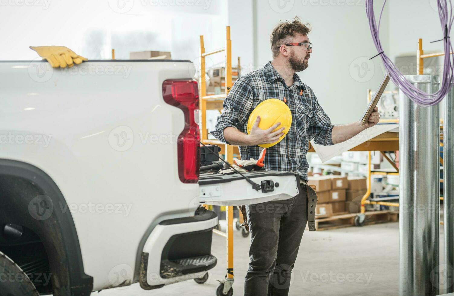 Construction Supervisor Checking the Punch List photo