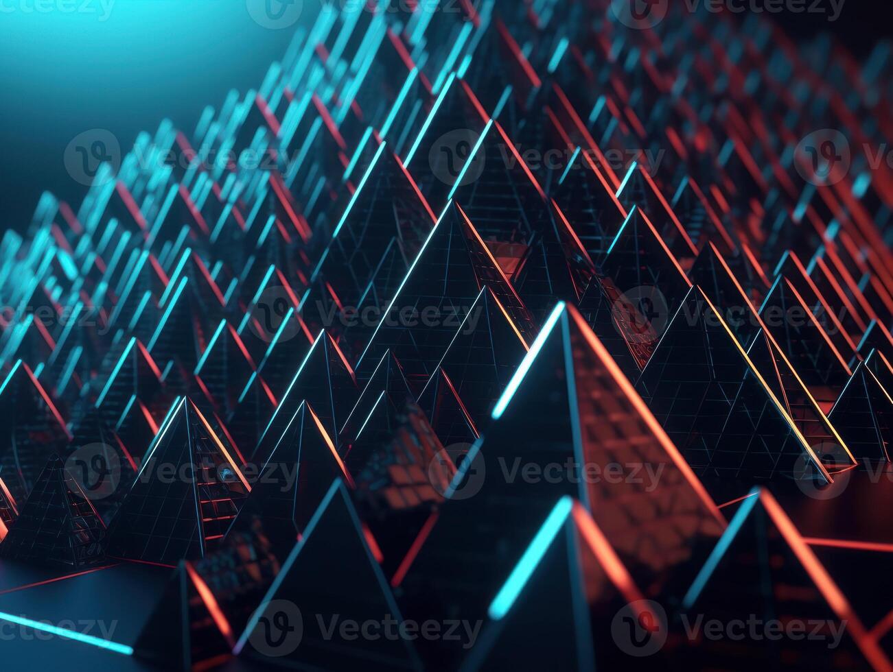 Futuristic abstract triangle geometric background created with technology photo