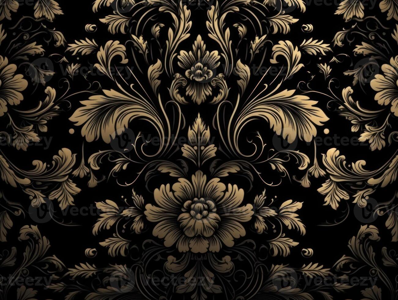 Royal vintage Victorian Gothic background Rococo venzel and whorl created with technology. photo