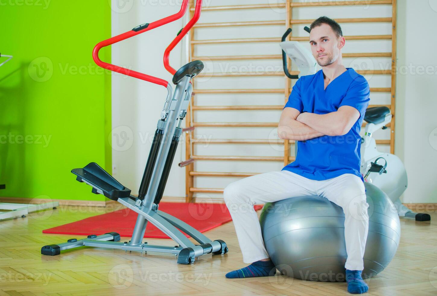 Caucasian Physical Rehabilitation Worker in His 30s photo